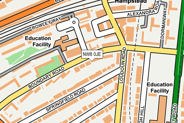 NW8 0JE map - OS OpenMap – Local (Ordnance Survey)