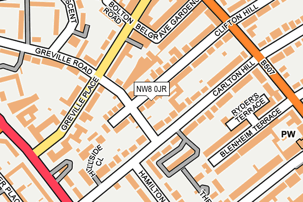 NW8 0JR map - OS OpenMap – Local (Ordnance Survey)