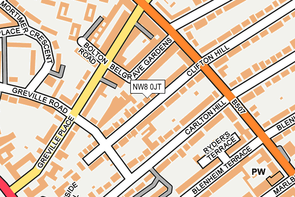 NW8 0JT map - OS OpenMap – Local (Ordnance Survey)