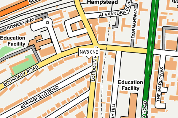 NW8 0NE map - OS OpenMap – Local (Ordnance Survey)