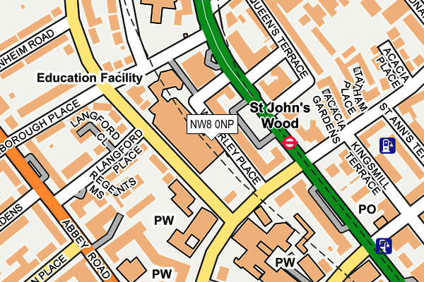 NW8 0NP map - OS OpenMap – Local (Ordnance Survey)