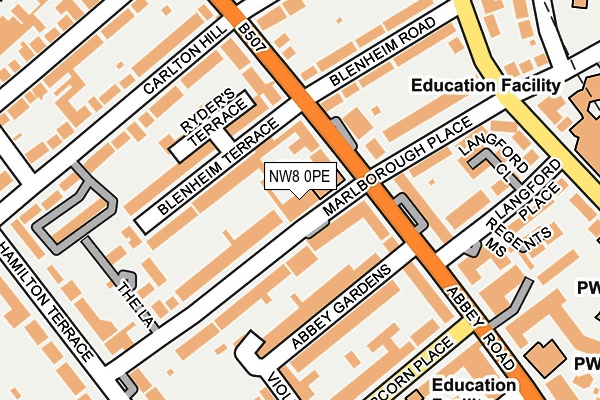 NW8 0PE map - OS OpenMap – Local (Ordnance Survey)
