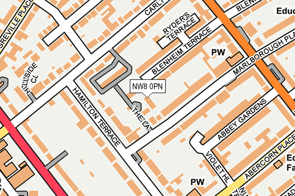 NW8 0PN map - OS OpenMap – Local (Ordnance Survey)