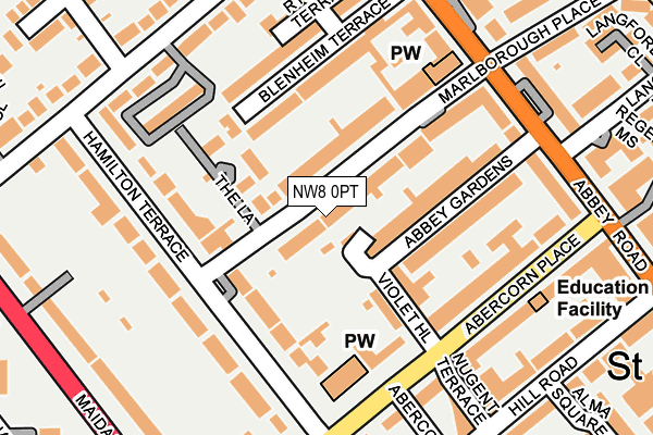NW8 0PT map - OS OpenMap – Local (Ordnance Survey)