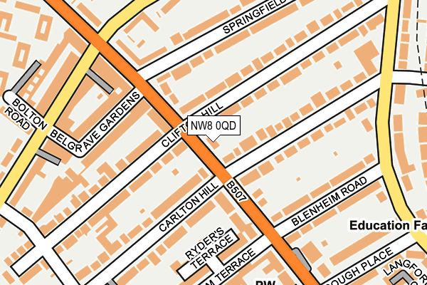 NW8 0QD map - OS OpenMap – Local (Ordnance Survey)