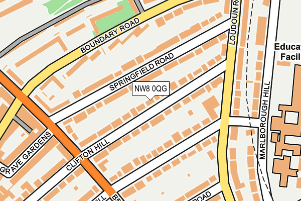 NW8 0QG map - OS OpenMap – Local (Ordnance Survey)