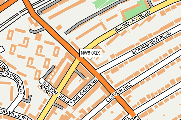 NW8 0QX map - OS OpenMap – Local (Ordnance Survey)