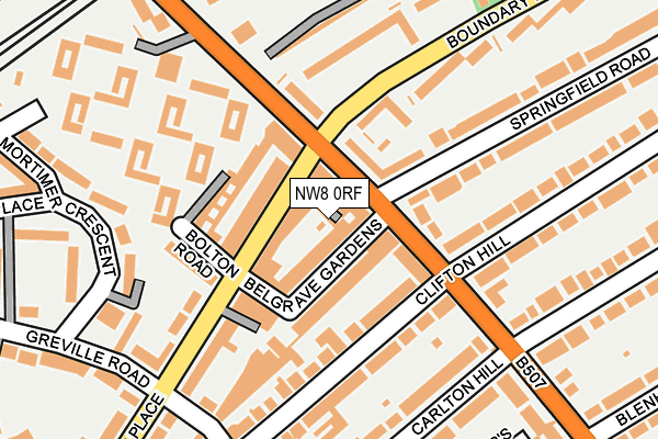 NW8 0RF map - OS OpenMap – Local (Ordnance Survey)