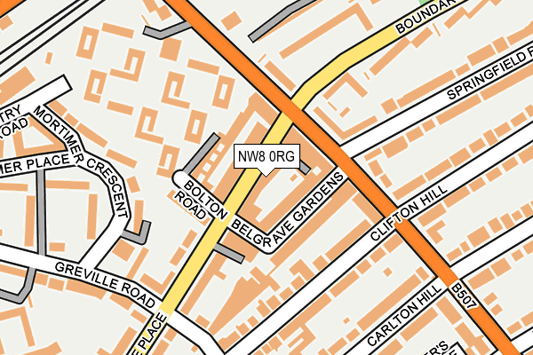 NW8 0RG map - OS OpenMap – Local (Ordnance Survey)