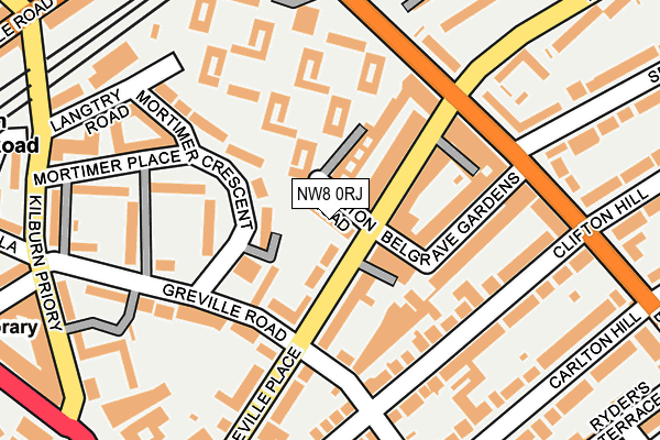 NW8 0RJ map - OS OpenMap – Local (Ordnance Survey)