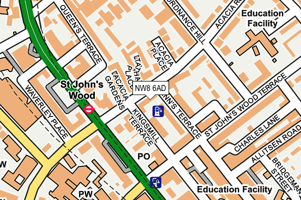 NW8 6AD map - OS OpenMap – Local (Ordnance Survey)