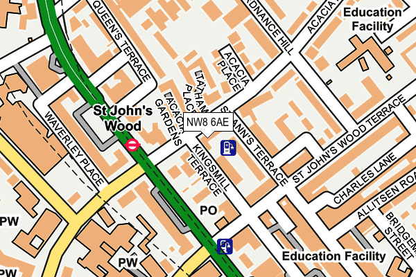 NW8 6AE map - OS OpenMap – Local (Ordnance Survey)