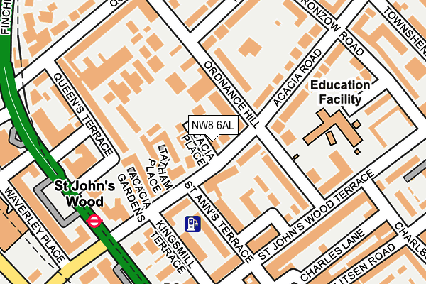 NW8 6AL map - OS OpenMap – Local (Ordnance Survey)