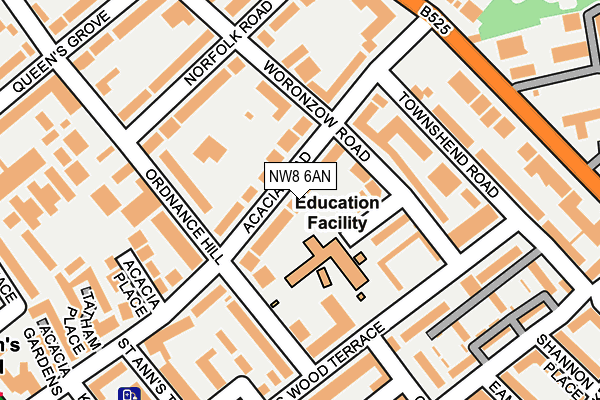 NW8 6AN map - OS OpenMap – Local (Ordnance Survey)