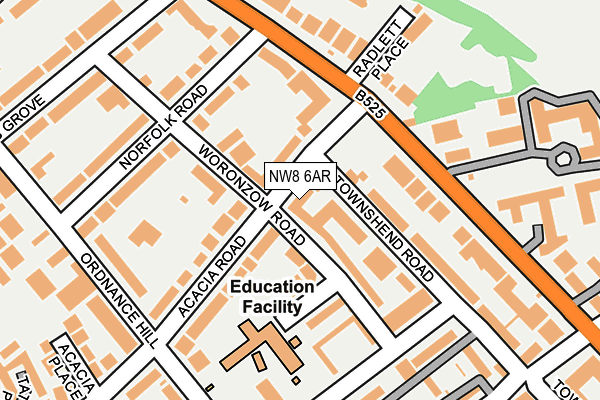 NW8 6AR map - OS OpenMap – Local (Ordnance Survey)