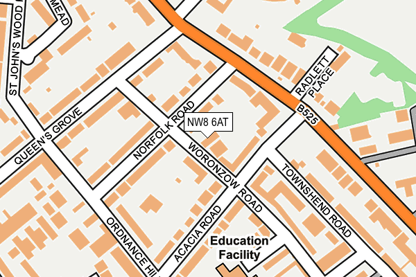 NW8 6AT map - OS OpenMap – Local (Ordnance Survey)