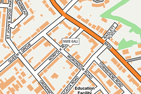 NW8 6AU map - OS OpenMap – Local (Ordnance Survey)