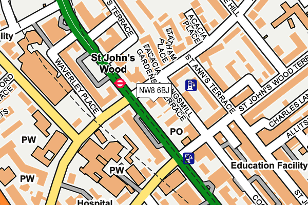NW8 6BJ map - OS OpenMap – Local (Ordnance Survey)