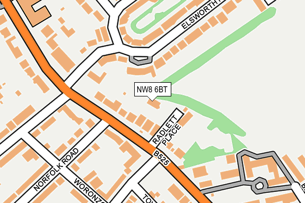 NW8 6BT map - OS OpenMap – Local (Ordnance Survey)