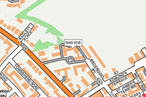 NW8 6DB map - OS OpenMap – Local (Ordnance Survey)