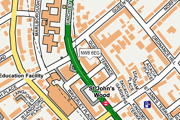 NW8 6EG map - OS OpenMap – Local (Ordnance Survey)