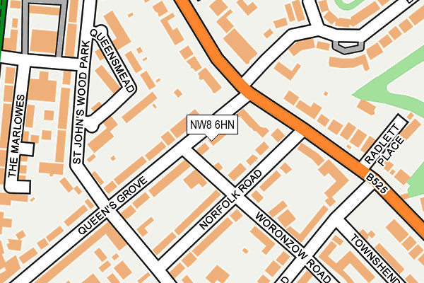 NW8 6HN map - OS OpenMap – Local (Ordnance Survey)
