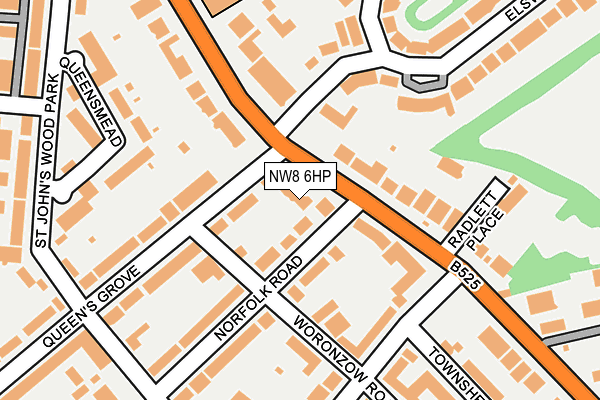 NW8 6HP map - OS OpenMap – Local (Ordnance Survey)