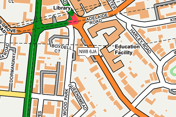 NW8 6JA map - OS OpenMap – Local (Ordnance Survey)