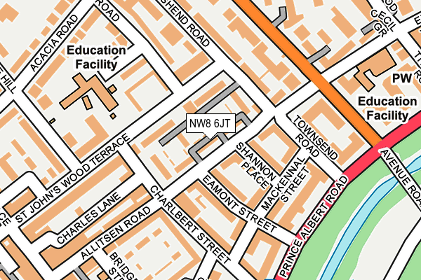 NW8 6JT map - OS OpenMap – Local (Ordnance Survey)