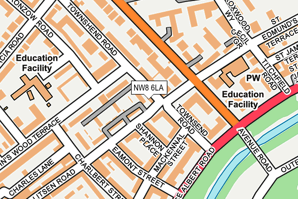 NW8 6LA map - OS OpenMap – Local (Ordnance Survey)