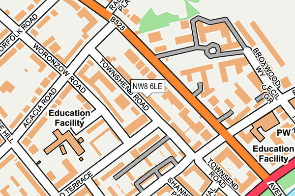 NW8 6LE map - OS OpenMap – Local (Ordnance Survey)