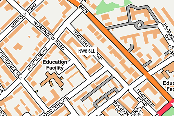 NW8 6LL map - OS OpenMap – Local (Ordnance Survey)
