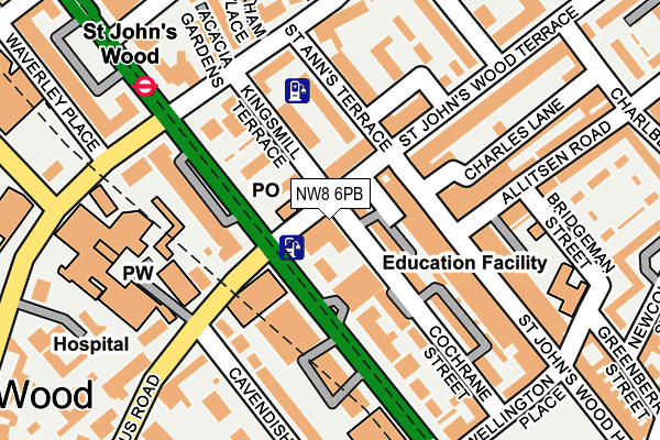 NW8 6PB map - OS OpenMap – Local (Ordnance Survey)