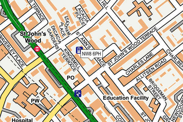 NW8 6PH map - OS OpenMap – Local (Ordnance Survey)