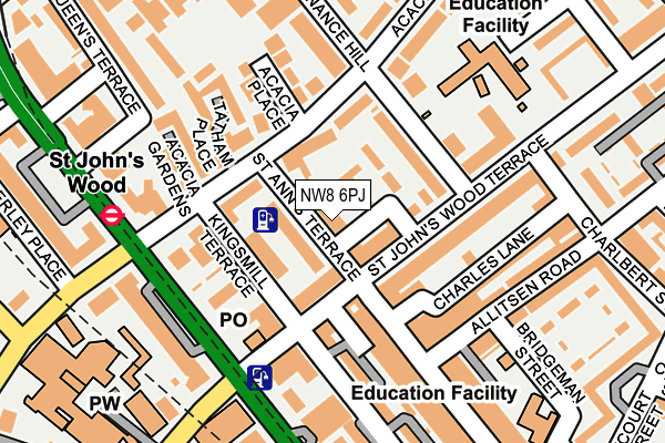 NW8 6PJ map - OS OpenMap – Local (Ordnance Survey)