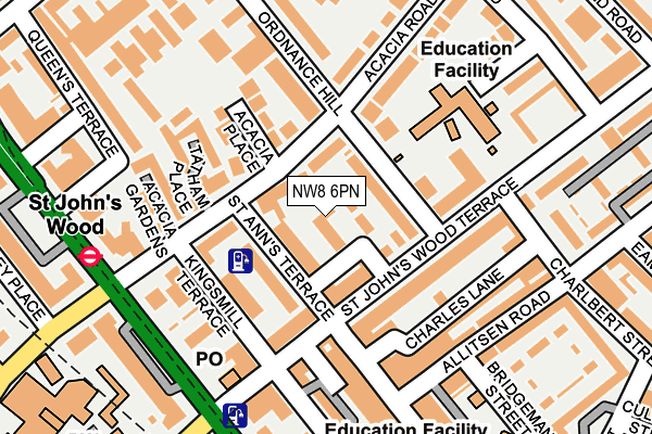 NW8 6PN map - OS OpenMap – Local (Ordnance Survey)