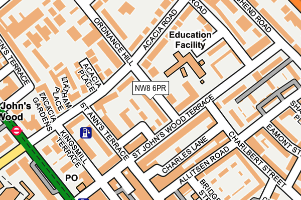 NW8 6PR map - OS OpenMap – Local (Ordnance Survey)