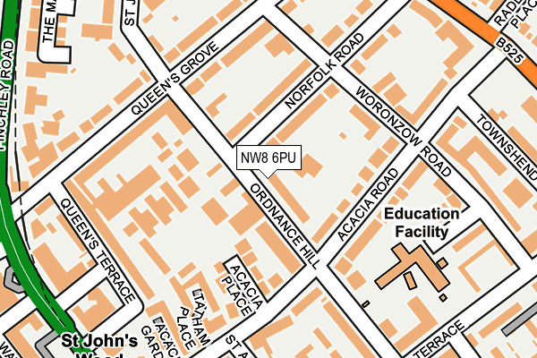 NW8 6PU map - OS OpenMap – Local (Ordnance Survey)