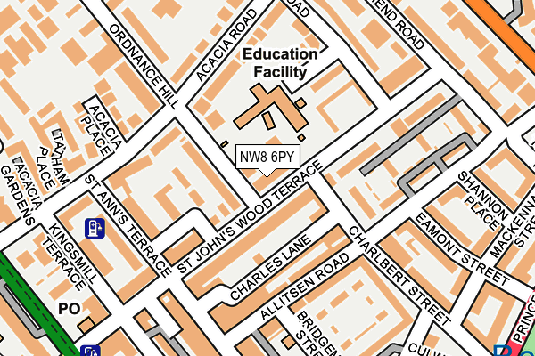 NW8 6PY map - OS OpenMap – Local (Ordnance Survey)