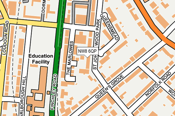NW8 6QP map - OS OpenMap – Local (Ordnance Survey)