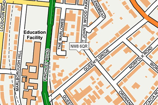 NW8 6QR map - OS OpenMap – Local (Ordnance Survey)