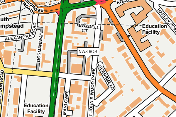 NW8 6QS map - OS OpenMap – Local (Ordnance Survey)