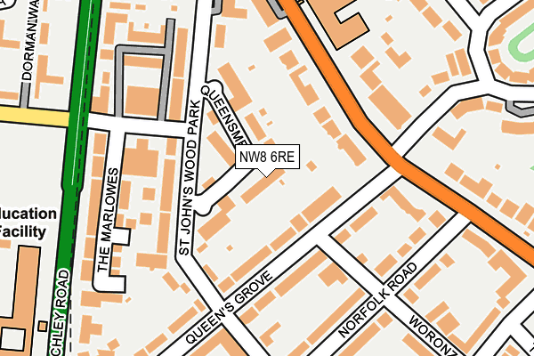 NW8 6RE map - OS OpenMap – Local (Ordnance Survey)