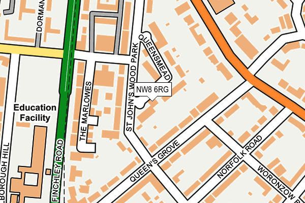 NW8 6RG map - OS OpenMap – Local (Ordnance Survey)