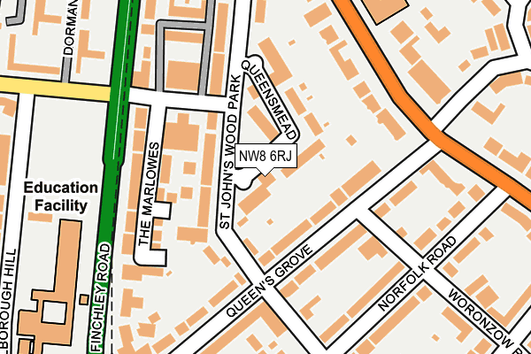 NW8 6RJ map - OS OpenMap – Local (Ordnance Survey)