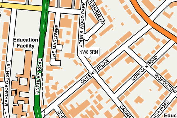 NW8 6RN map - OS OpenMap – Local (Ordnance Survey)