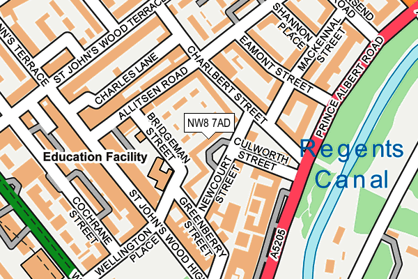 NW8 7AD map - OS OpenMap – Local (Ordnance Survey)
