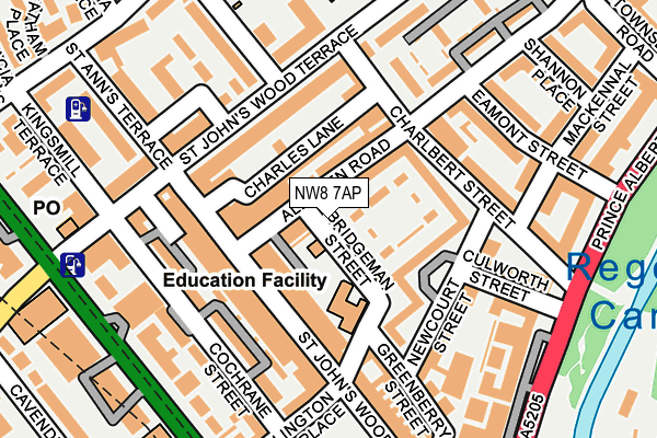 NW8 7AP map - OS OpenMap – Local (Ordnance Survey)