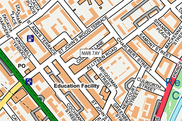 NW8 7AY map - OS OpenMap – Local (Ordnance Survey)