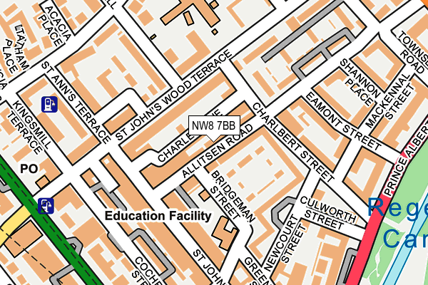 NW8 7BB map - OS OpenMap – Local (Ordnance Survey)